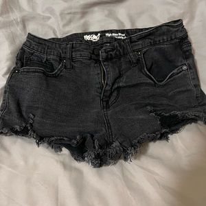 High rise jean short